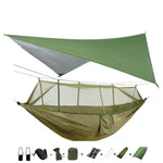 Hammock for 1/2 w/Rain Canopy & Mosquito Net