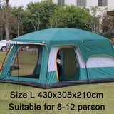 5-8/8-12 person Two-bedroom Family Tent