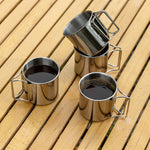 3/4 Pcs STAINLESS STEEL COOKING/COFFEE/WATER CUPS