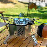 Fierce 4 Head Gas Stove, Windproof