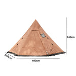 3-4 Person TeePee/Pyramid w/Snow Skirt, Chimney Hole