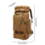 80L Rucksack  Large Capacity   Bug-Out Bag