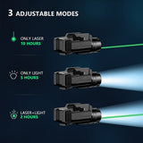 Handgun Laser/Flashlight, Red/Green Laser Sights