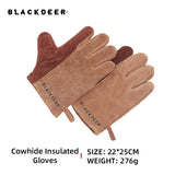 BLACKDEER Fire retardant insulated gloves, cowhide, Grilling, FirePit