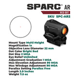 Vortex Optics SPARC Red Dot Sight Multi-Height Mount