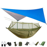 Hammock for 1/2 w/Rain Canopy & Mosquito Net