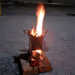 Collapsible Rocket Stove Wood-Burning