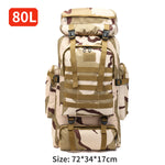 80L Backpack 600D Oxford Cloth, Waterproof