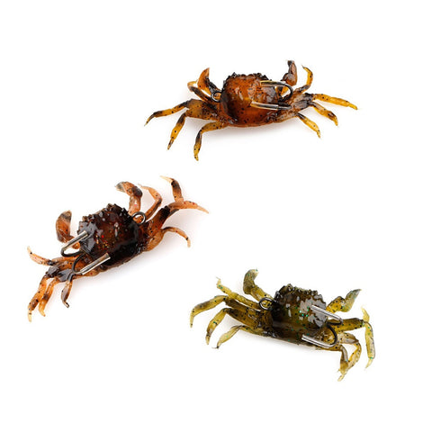 3 Pc Crab Bait, 3D Simulation  10cm/3.94inches