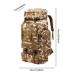 80L Rucksack  Large Capacity   Bug-Out Bag