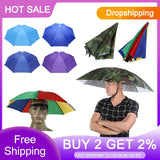 Rain Umbrella Hat/Sun Shade, Waterproof  *PESCA*