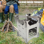 Folding Wood Stove, STAINLESS STEEL