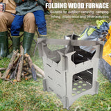 Folding Wood Stove, STAINLESS STEEL