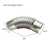 45 Degree Chimney Pipe 5/6/7/7.5cm 8/9/10/11/12cm