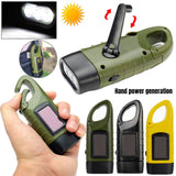 Solar Flashlight w/ Hand Crank