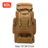 80L Backpack 600D Oxford Cloth, Waterproof