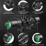 1.5-5x32 Scope, Illuminated Optical Sight