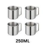 3/4 Pcs STAINLESS STEEL COOKING/COFFEE/WATER CUPS