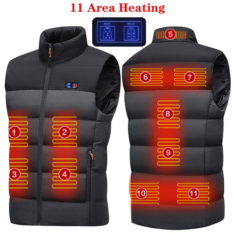 5-7-11-13 Area Heated Vests. USB, Washable