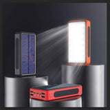 29800mAh Wireless Solar Power Bank w/ LED Light